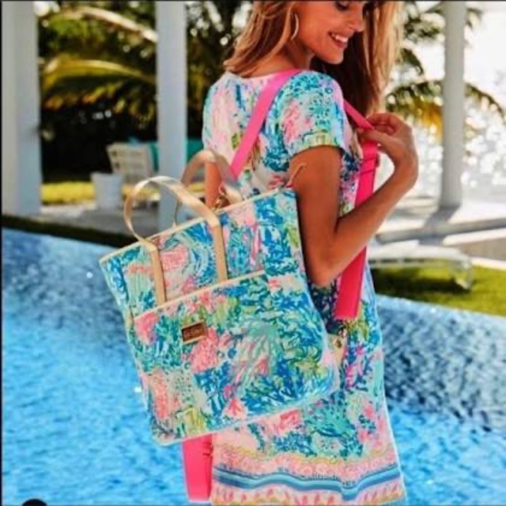 Lilly Pulitzer NWOT GWP Convertible Tote Backpack Fished My Wish
